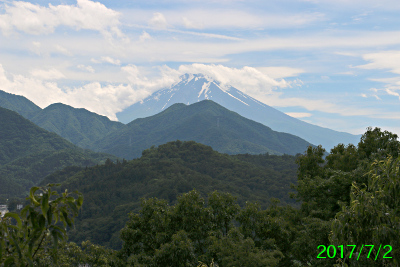2017年7月2日の富士山写真