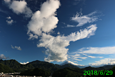 2018年6月29日の富士山写真