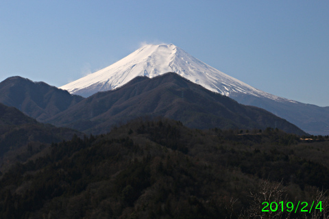 2019年2月4日の富士山