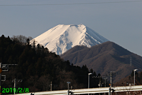 2019年2月8日の富士山