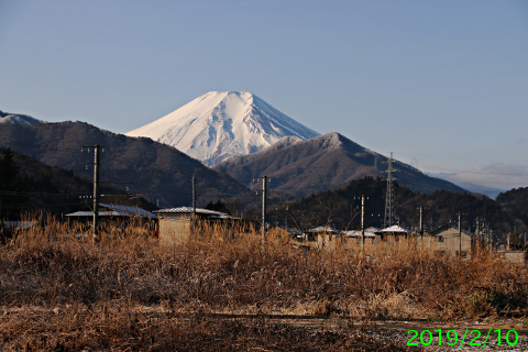 2019年2月10日の富士山