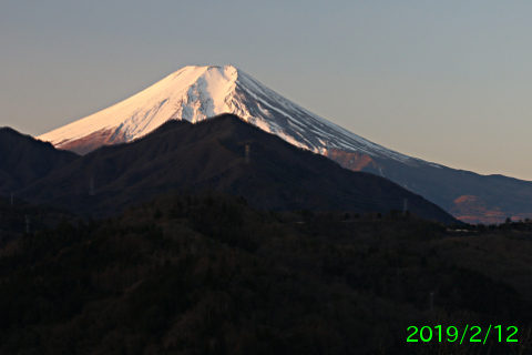 2019年2月12日の富士山