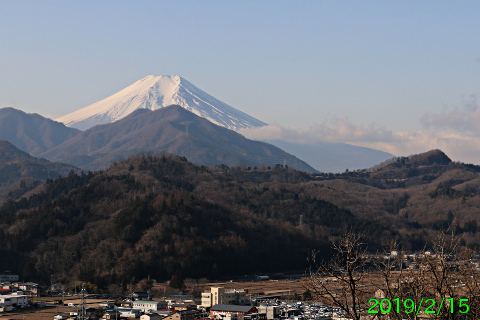 2019年2月15日の富士山