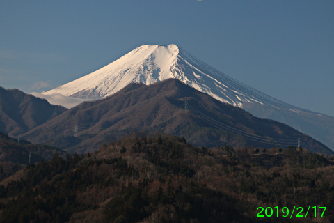 2019年2月17日の富士山