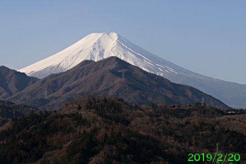 2019年2月20日の富士山