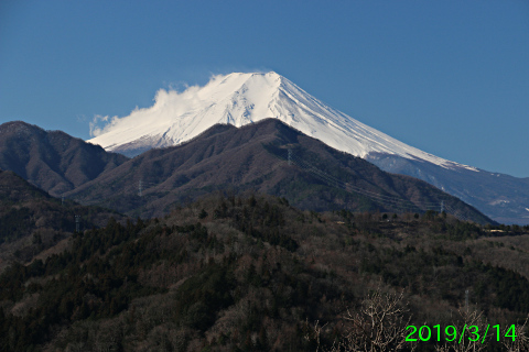 2019年3月14日の富士山