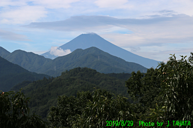 2019年8月29日の富士山写真