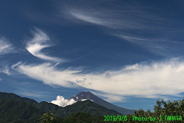 2019年9月6日の富士山