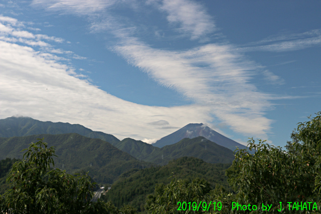 2019年9月19日の富士山