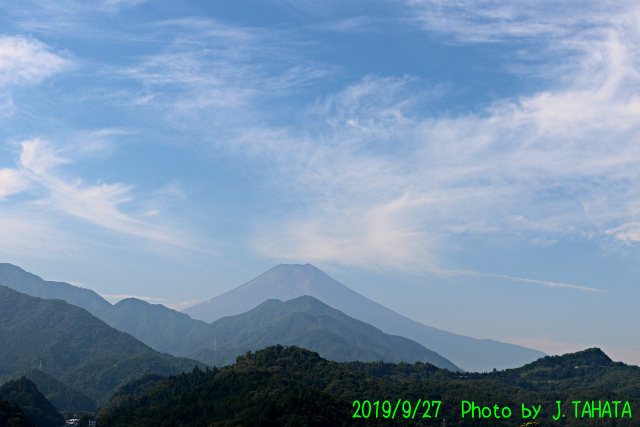 2019年9月27日の富士山