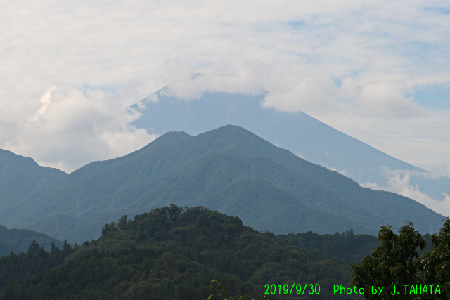 2019年9月30日の富士山