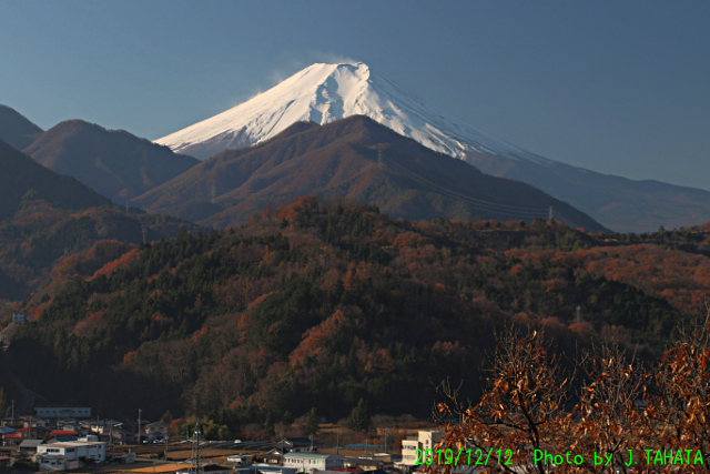 2019年12月12日の富士山