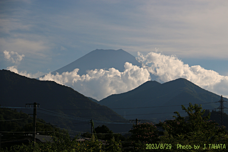 2023年8月29日の富士山写真