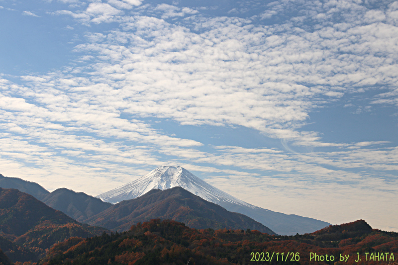 2023年11月26日の富士山写真