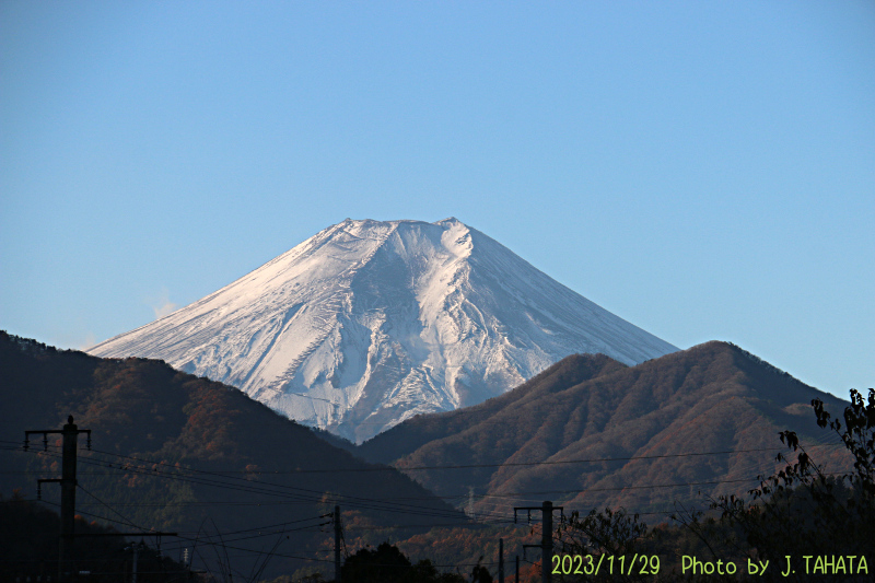 2023年11月29日の富士山写真