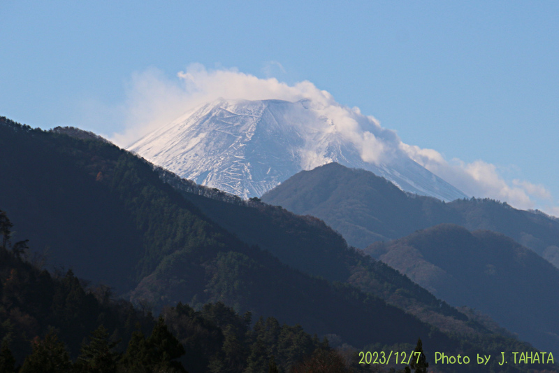 2023年12月7日の富士山写真