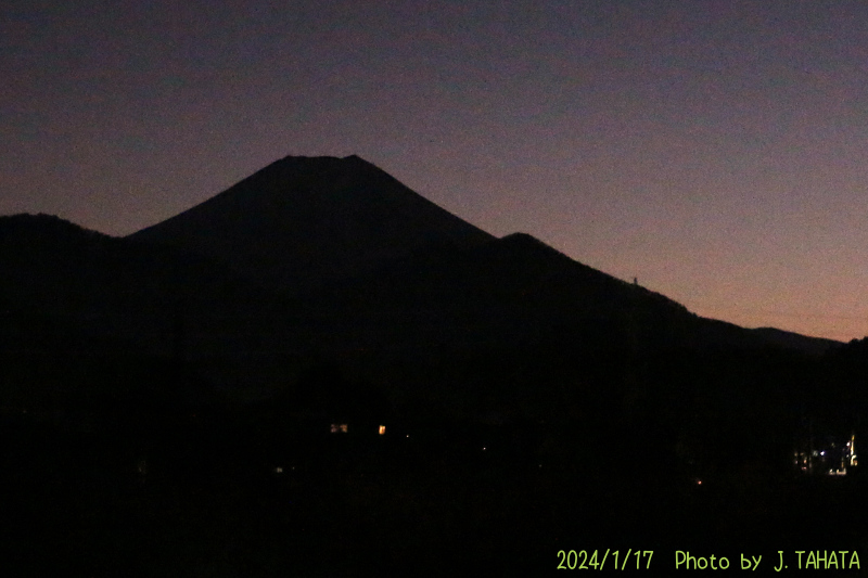 2024年1月17日の富士山写真