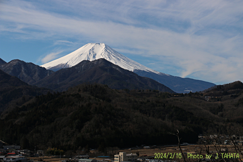 2024年2月16日の富士山写真