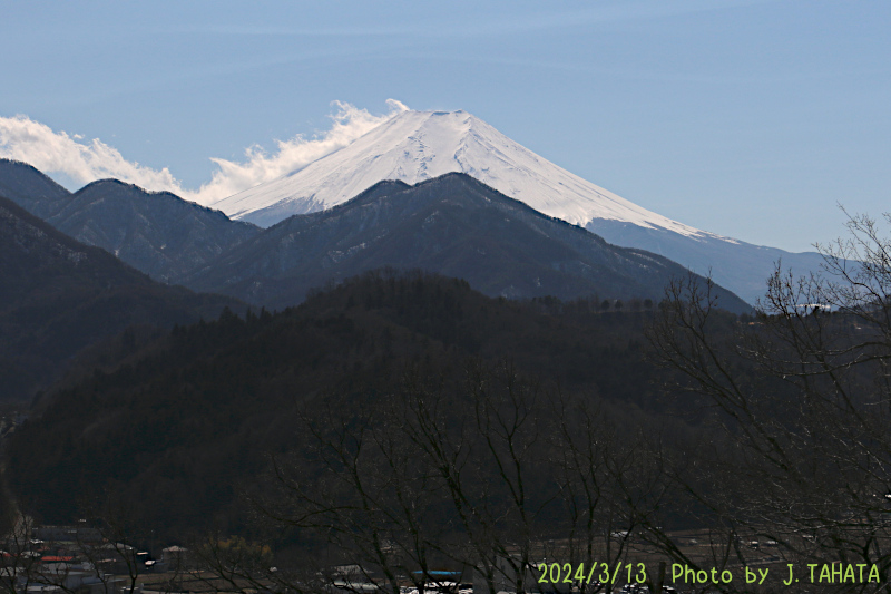 2024年3月13日の富士山写真