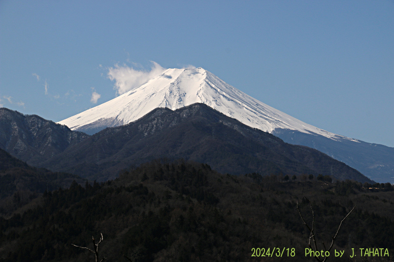 2024年3月18日の富士山写真