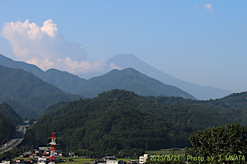 2025年8月21日の富士山写真