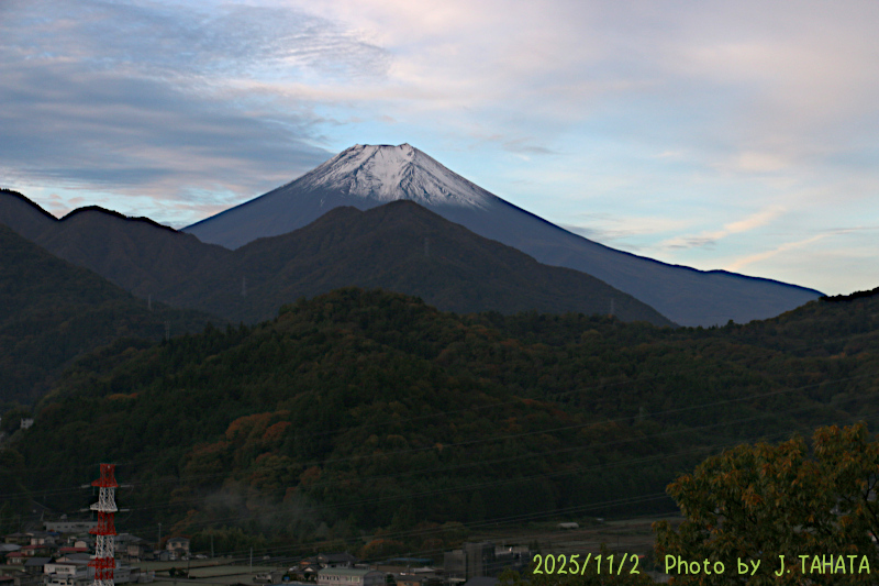 2025年11月2日の富士山写真