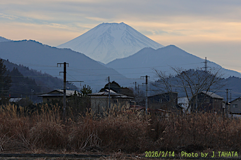 2026年2月14日の富士山写真