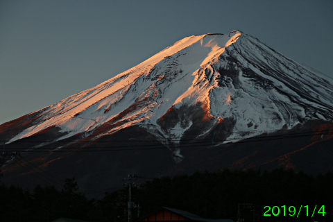 2019年1月4日の富士山