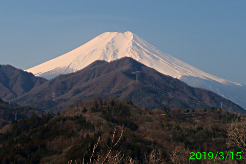 2019年3月15日の富士山