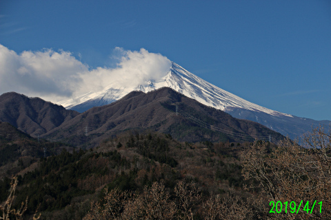 2019年4月1日の富士山